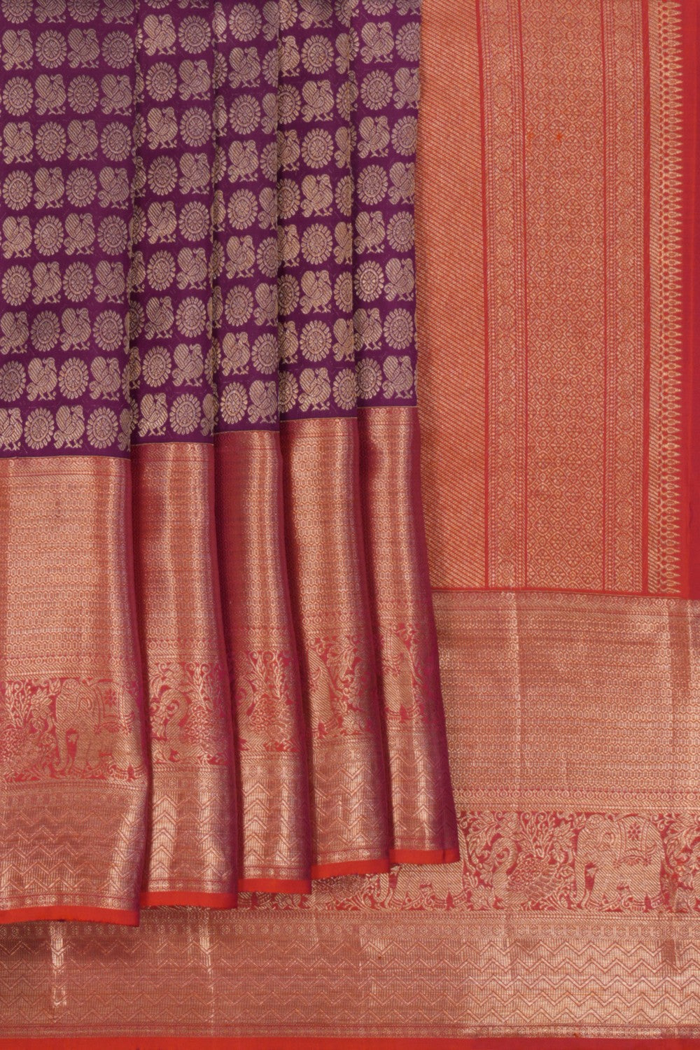 Image of Kanchipattu Brocade Purple Saree